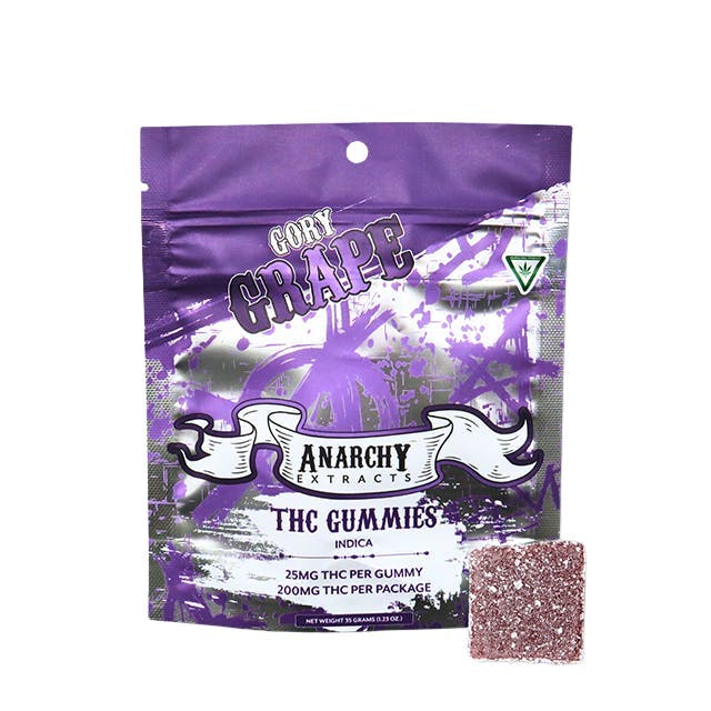 Anarchy Extracts | Gory Grape Gummies | 200mg | 8ct | 25mg/ea by Anarchy Extracts