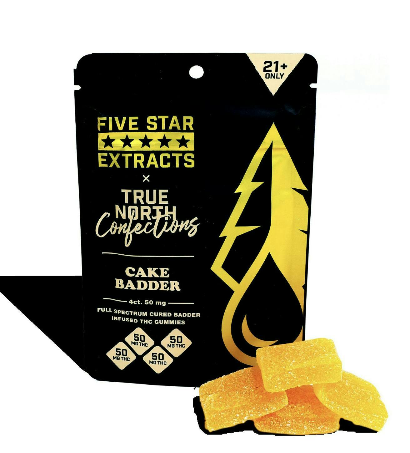 True North x Five Star | Cake Badder Gummies | 200mg | 4ct | 50mg/ea