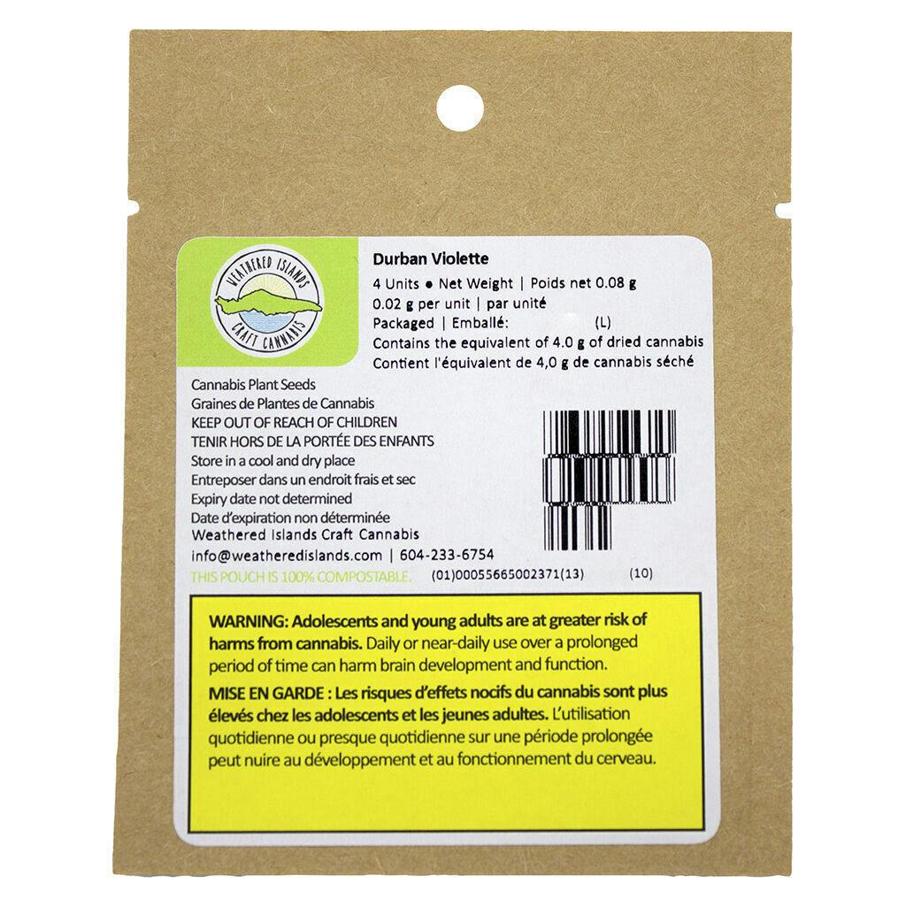 Durban Violette Seeds - 4 Pack | Seeds | 0.08g
