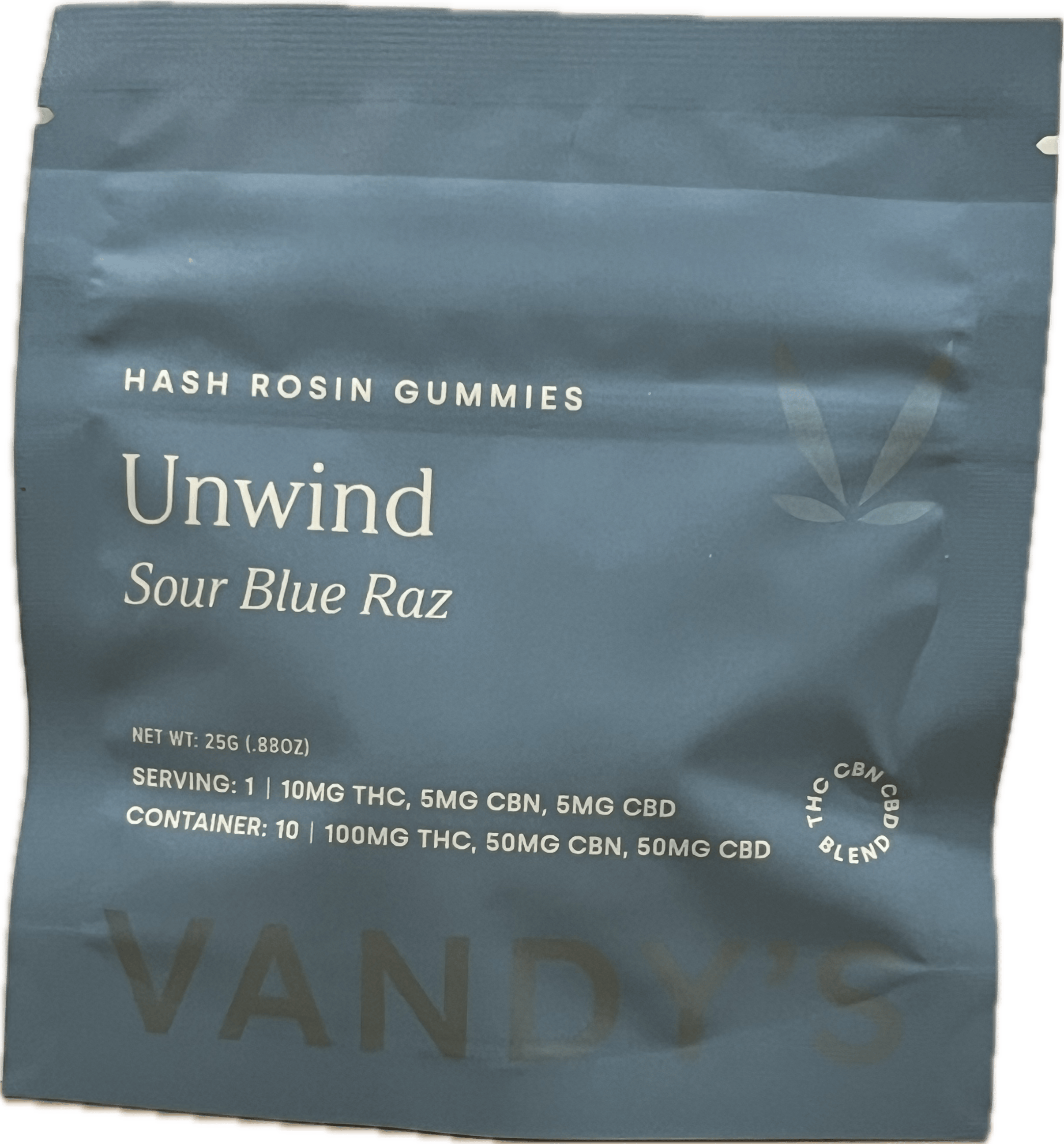 Sour Blue Raz Unwind Gummies | Gummies | 10pk | 10mg/ea