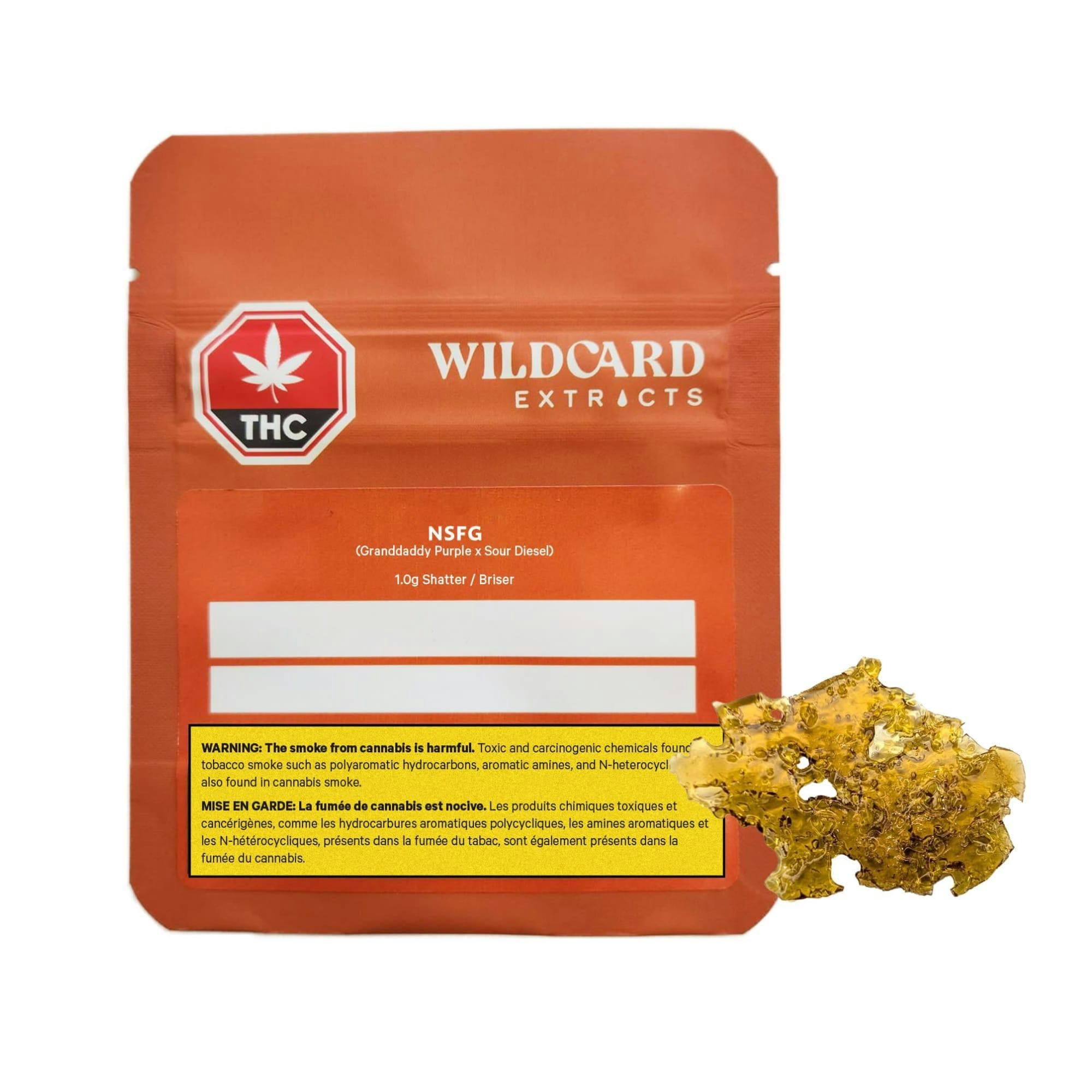 NSFG (Granddaddy Purple x Sour Diesel) | Solvent | Shatter | 1g