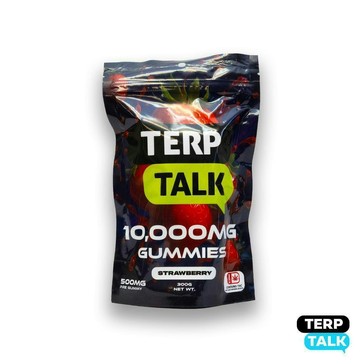 Terp Talk | Strawberry Gummies | 10,000mg | 20ct | 500mg/ea