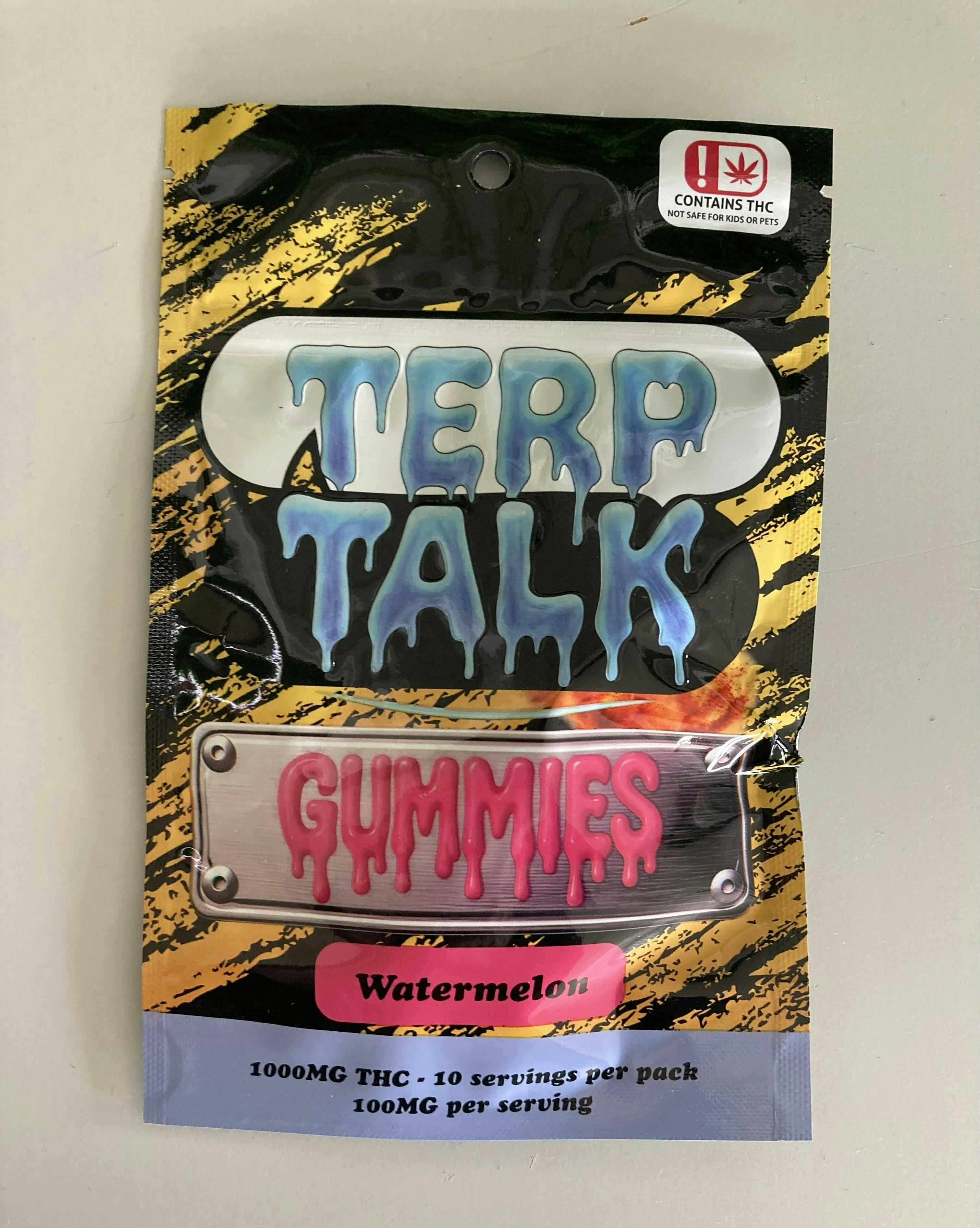 Terp Talk | Watermelon Gummies | 1,000mg | 10ct | 100mg/e by Terp Talk