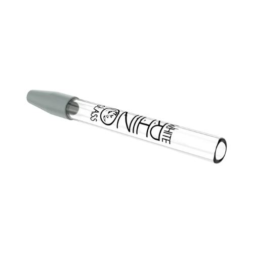 White Rhino Quartz Dab Straw w/ Silicone Cap - 5" | Accessories