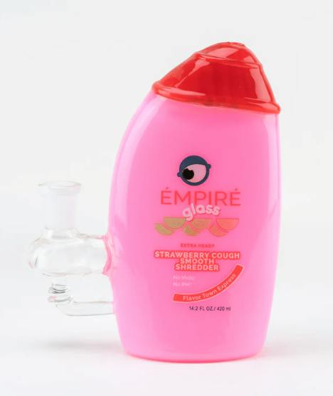 Empire Glassworks Strawberry Cough Shampoo Bottle Mini Rig | Dab Rigs