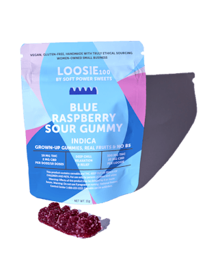 Loosie Gummies 100mg - BLUE RASPBERRY | Gummies | 10pk | 10mg/ea at The Green Door Dispensary