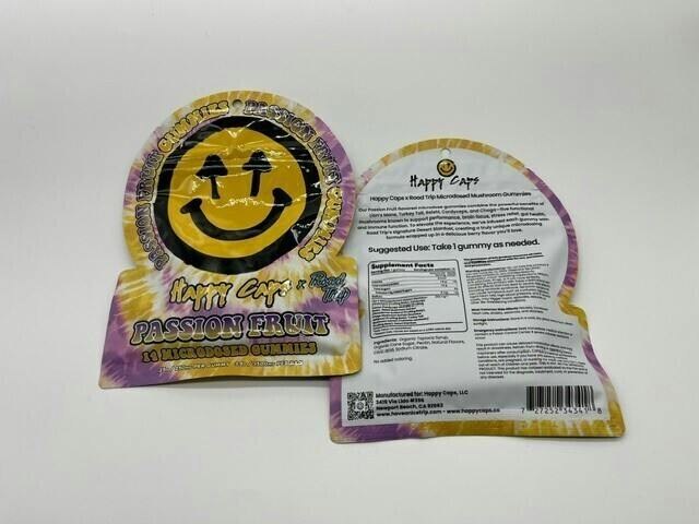 Road Trip | Happy Caps | Microdosed Passion Fruit | Gummy | | Gummies | 14p