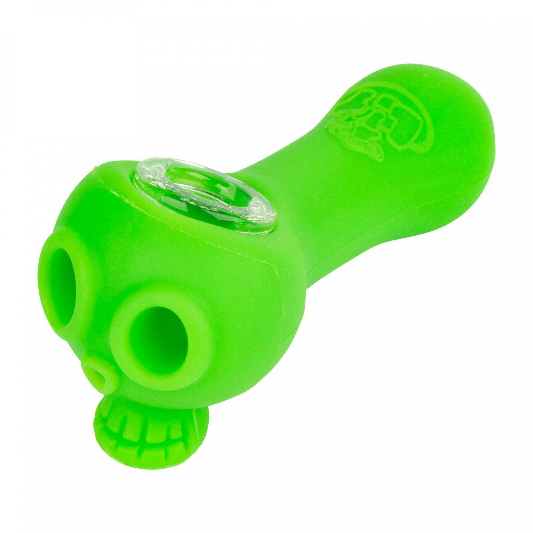 4" Silicone Skull Pipe | Lit | Pipes