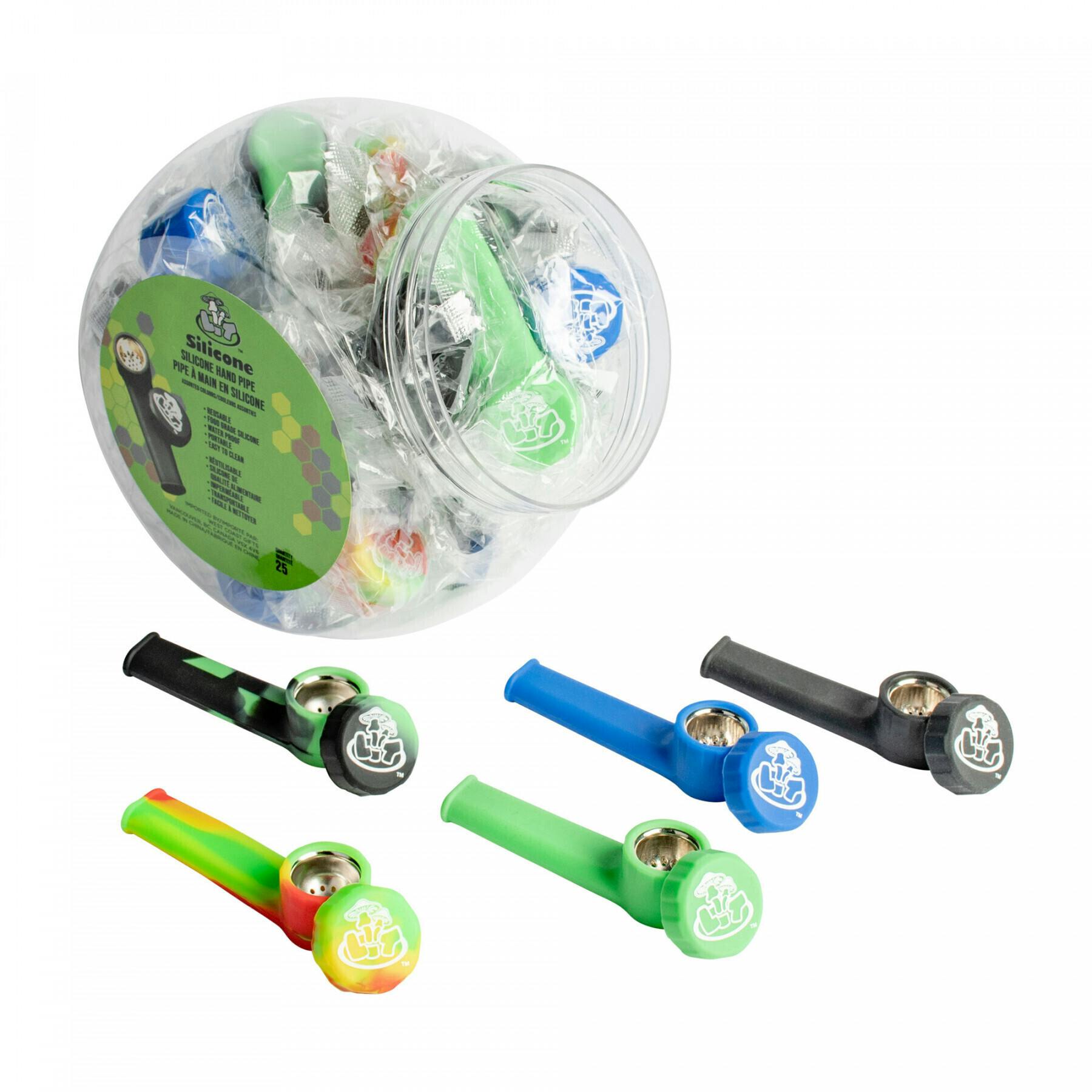 3.5" Silicone Hand Pipe | Lit | Various Colours | Pipes