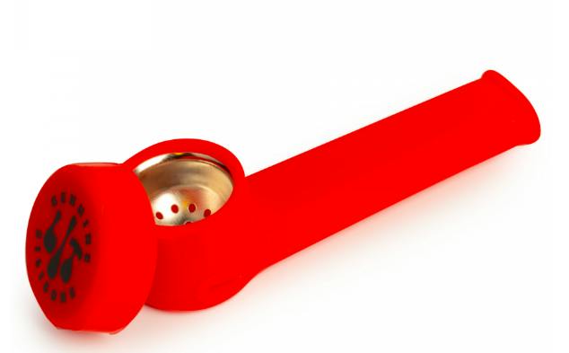 Lit | Silicone Hand Pipe Red | 1 Unit | Pipes