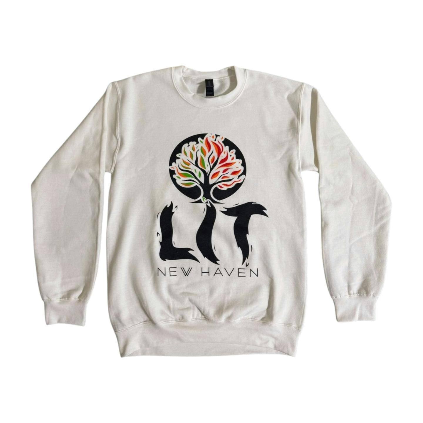 Lit | Crewneck Sweatshirt | White (3Xl) | Apparel