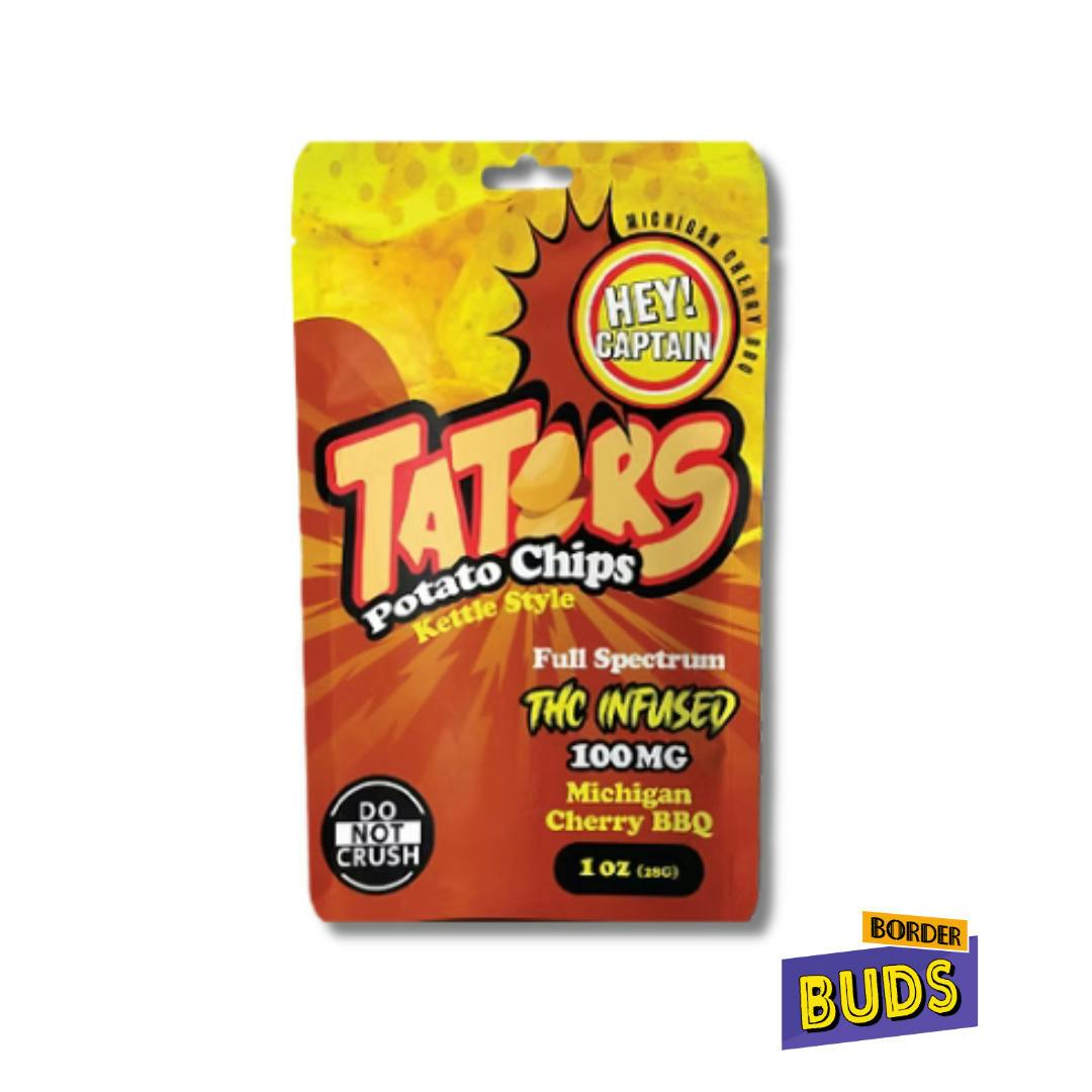 Michigan Cherry BBQ | Hey Captain Tators | 100mg | Infused Kettle Chips | 1