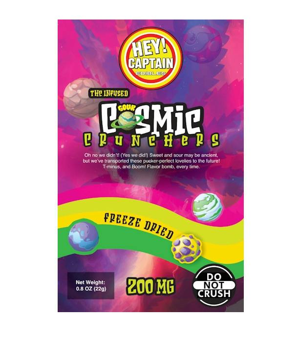 Edibles | Sour Cosmic Crunchers | 200mg | Hey! Captain | 200mg/ea