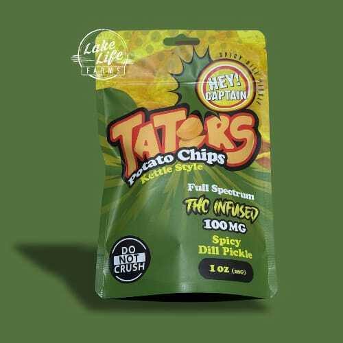 Hey! Captain - Spicy Dill Pickle Tators 100mg Snack Edible | 100mg/ea