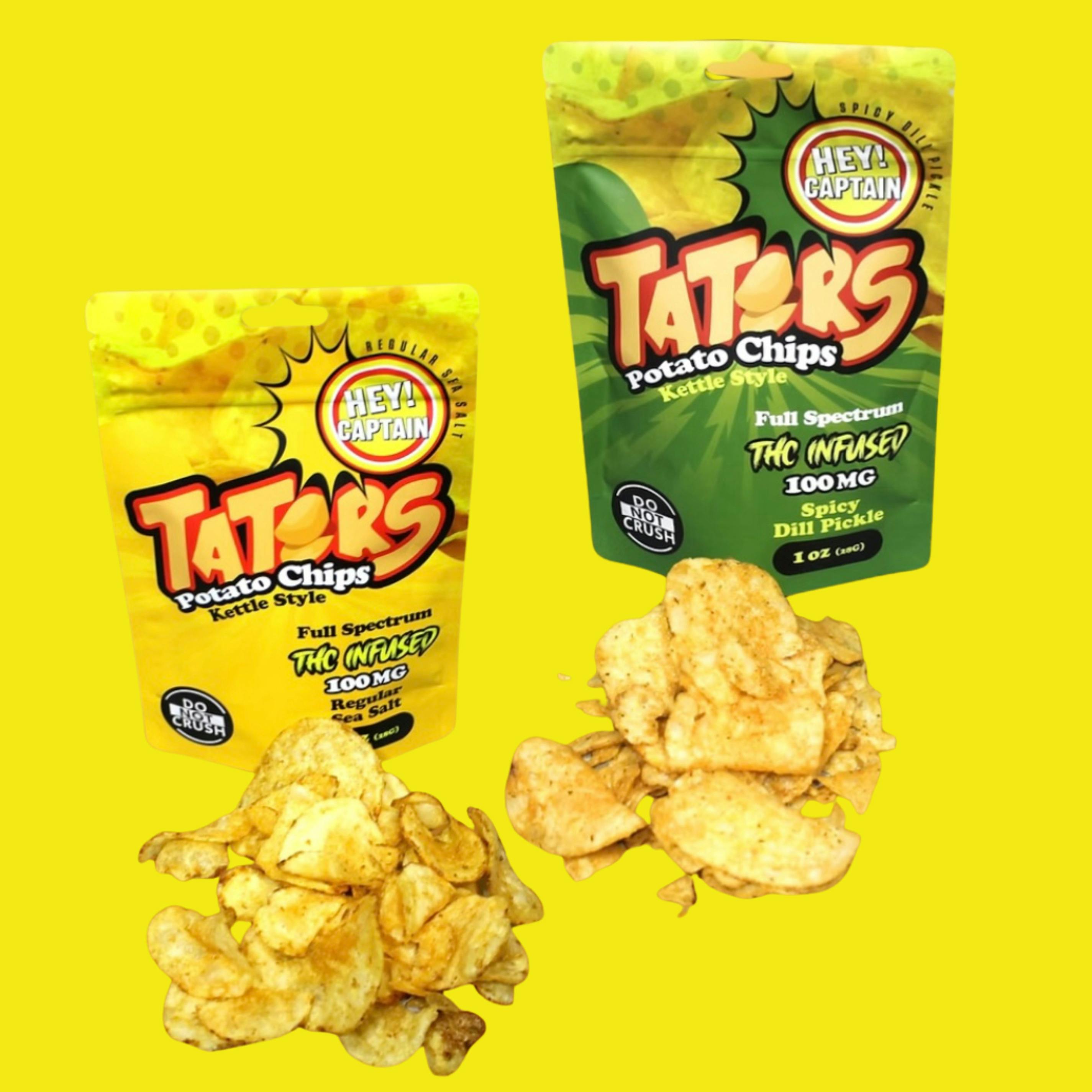 Hey! Captain 100mg Tator Chips - Michigan Cherry BBQ | 100mg/ea