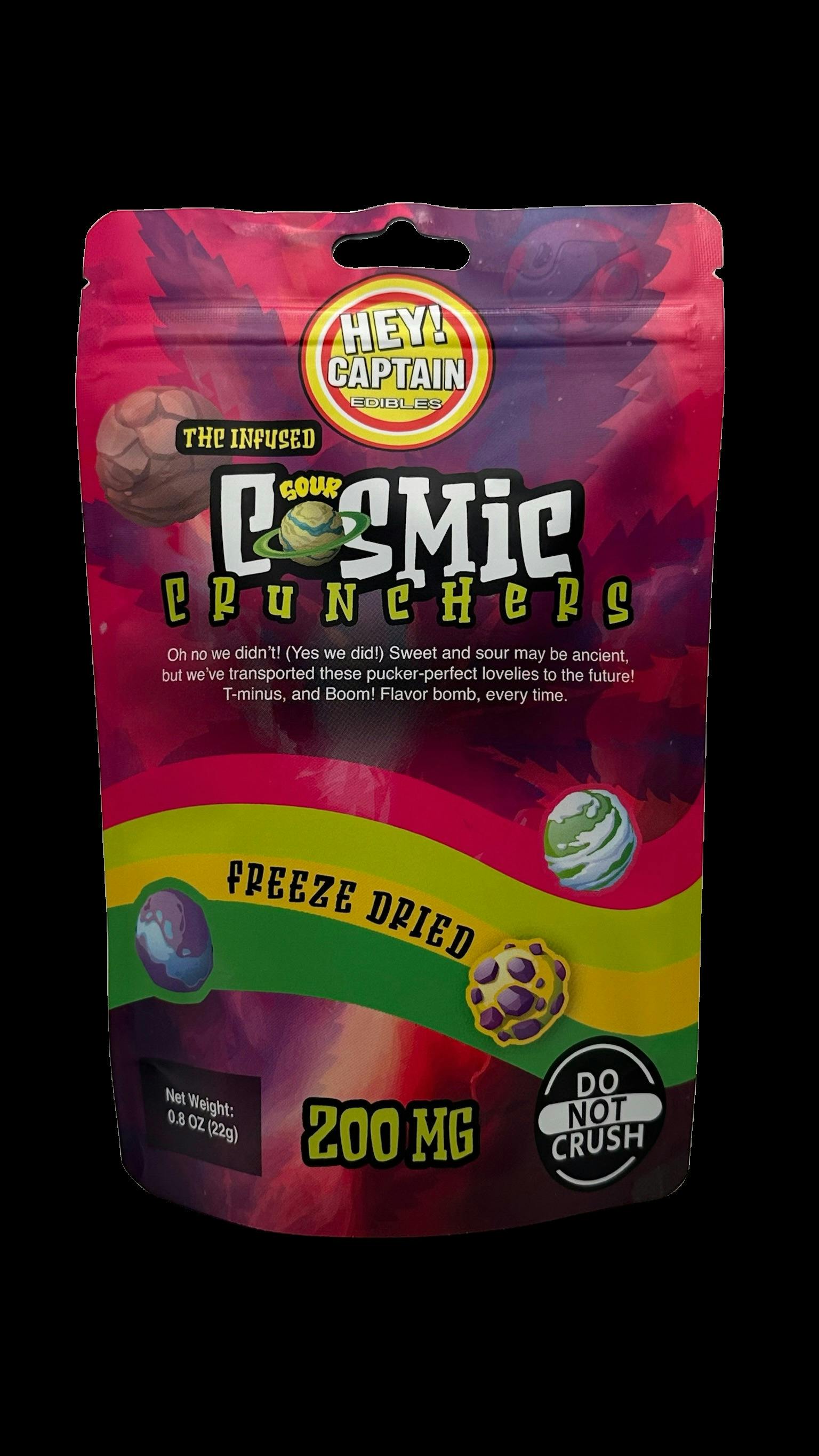 HEY! CAPTAIN | Freeze Dried | Sour Cosmic Crunchers | 200mg | 20pk | 200mg/