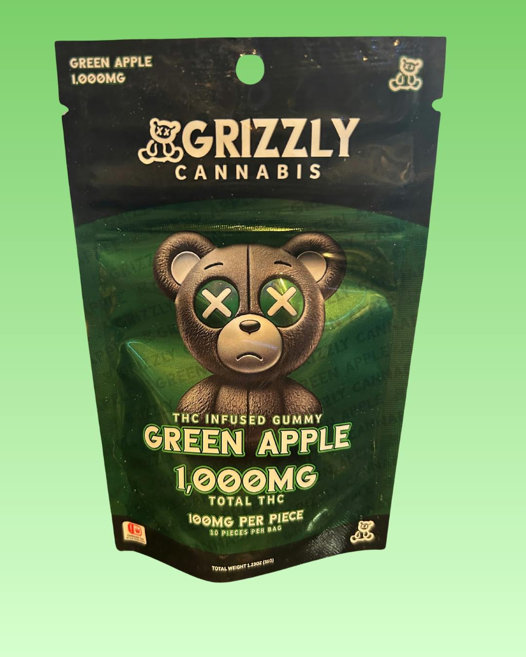 Green Apple Gummies | Gummies | 10pk | 1000mg/ea at Reefer Joe's