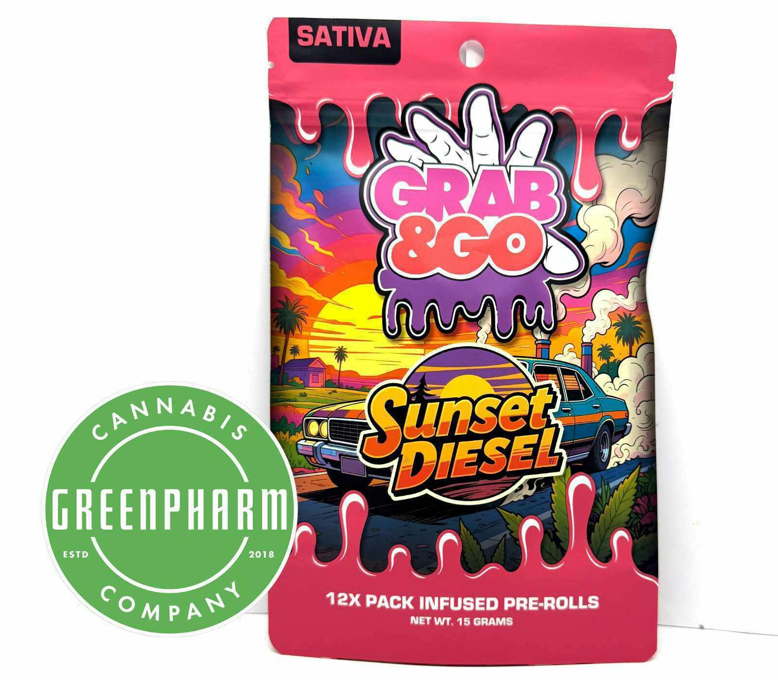 Sunset Diesel | Infused Joints | 1.25g each | 12pk