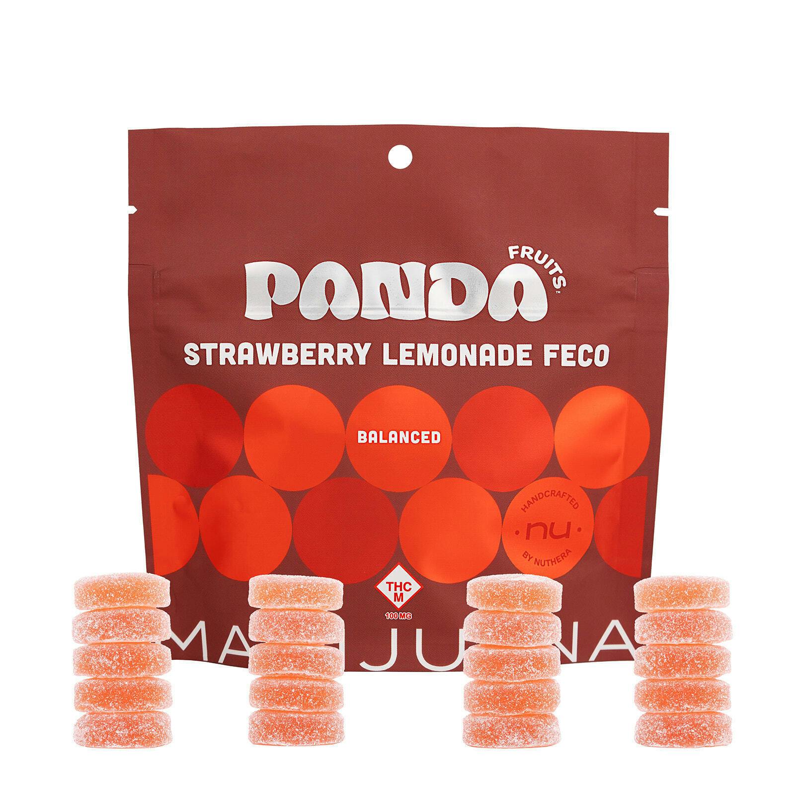 Panda: FECO Gummies | Strawberry Lemonade | 100mg | | Gummies | 20pk | 5mg/