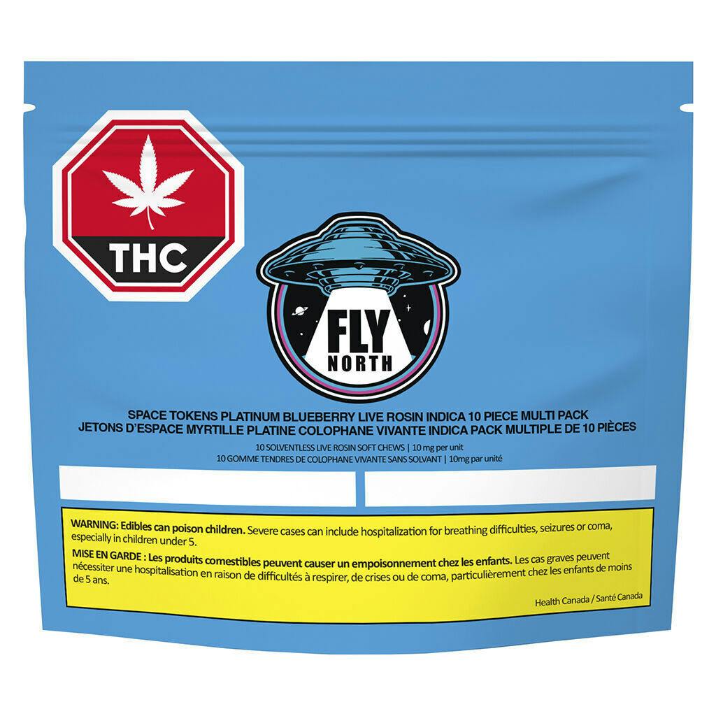 Platinum Blueberry Live Rosin Space Tokens | Gummies | 10pk | 10mg/ea