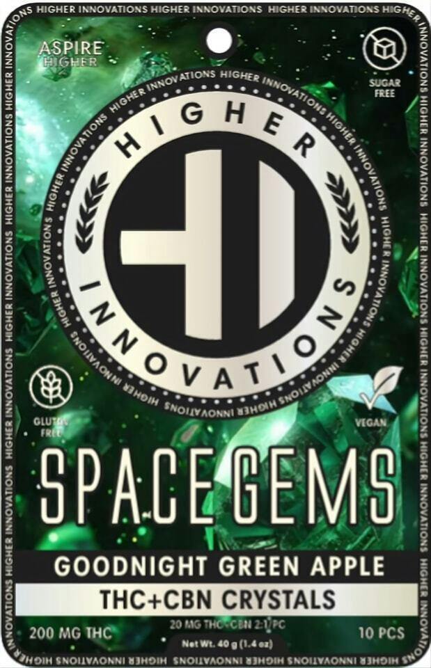 Goodnight Green Apple Space Gems | 10pk | 200mg/ea