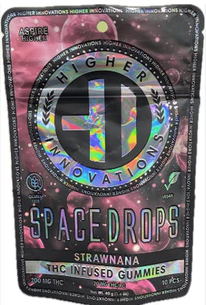 Strawnana Space Drops | Gummies | 10pk | 20mg/ea at Igloo Cannabis Store