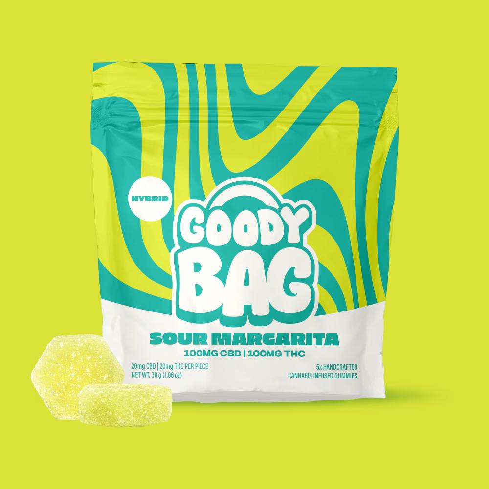 Goody Bag Sour Margarita (1:1 CBD:THC) Gummies | 100mg | Gummies | 5pk | 20