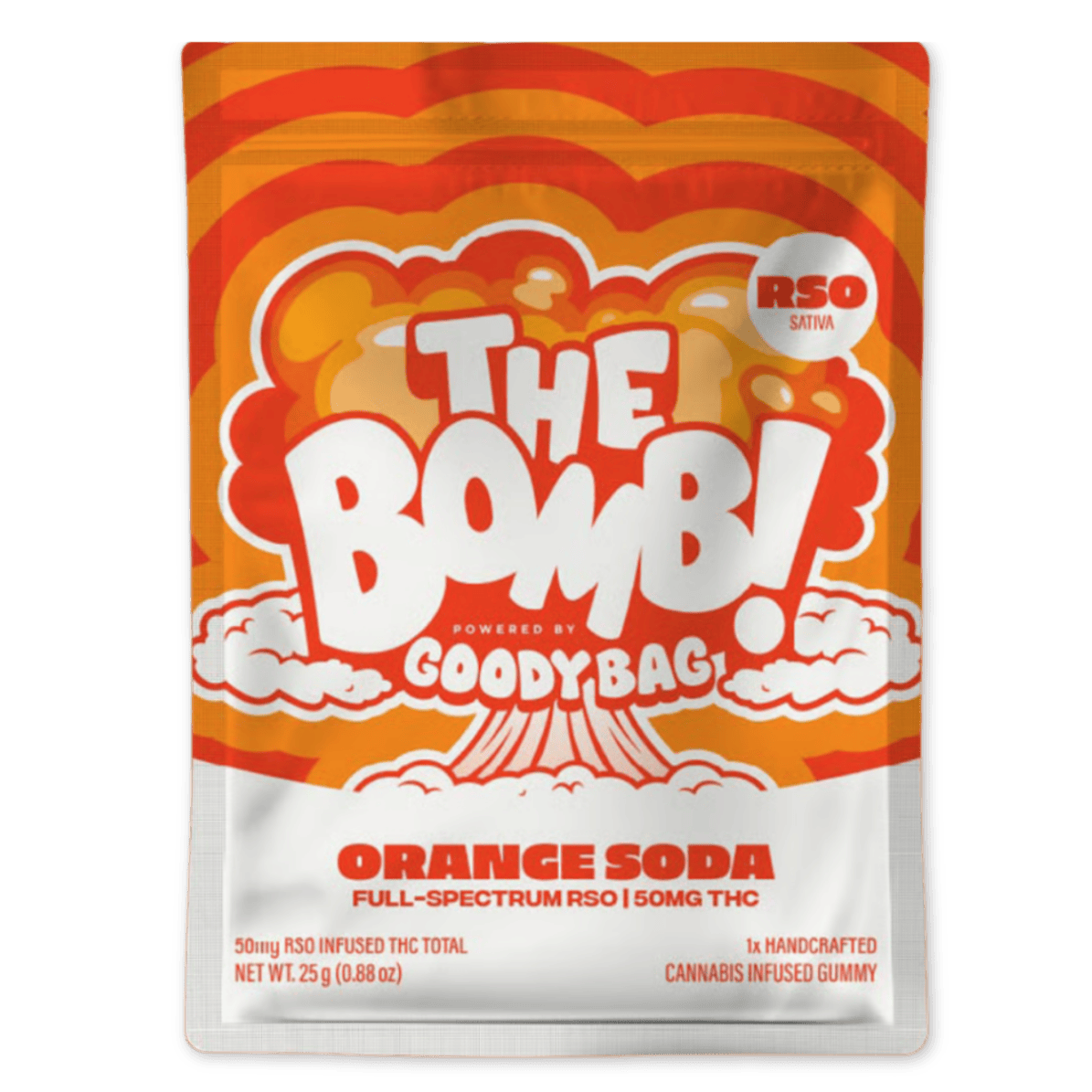 Orange Soda Bomb Gummies RSO | Gummies | 50mg/ea at NOBO