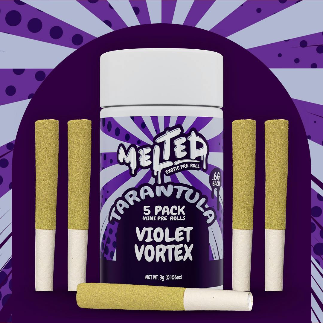 Violet Vortex | Infused Joints | 0.6g ea | 5pk by Melted