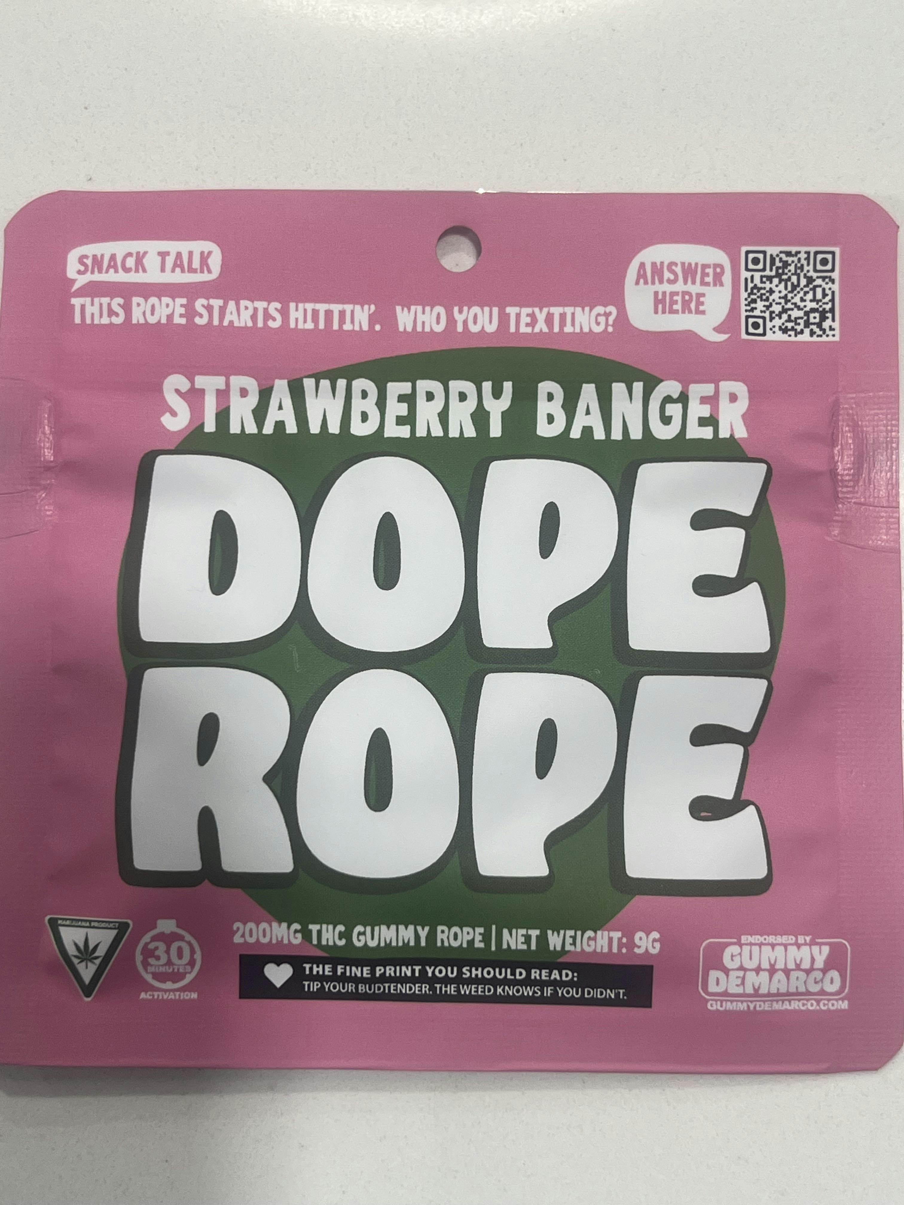 Strawberry Banger Dope Rope | Gummies | 200mg/ea