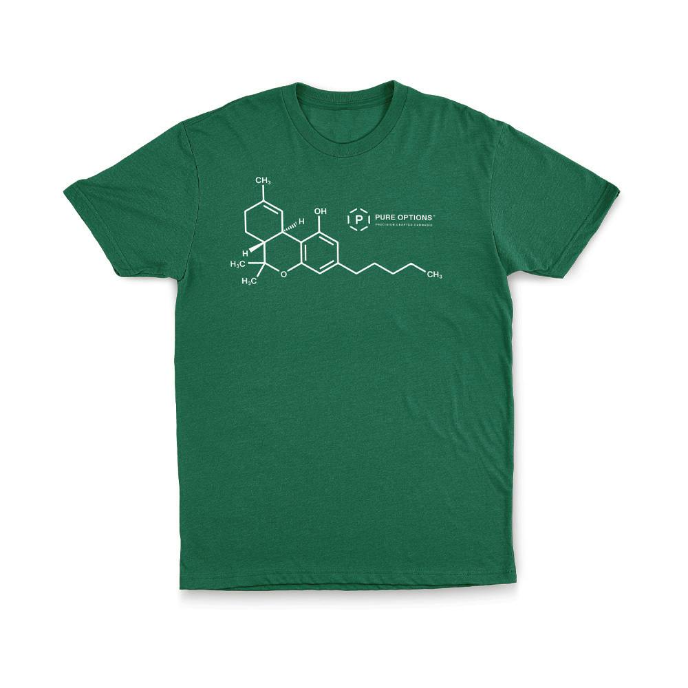 THC Molecule T-Shirt: Green - XL | Apparel