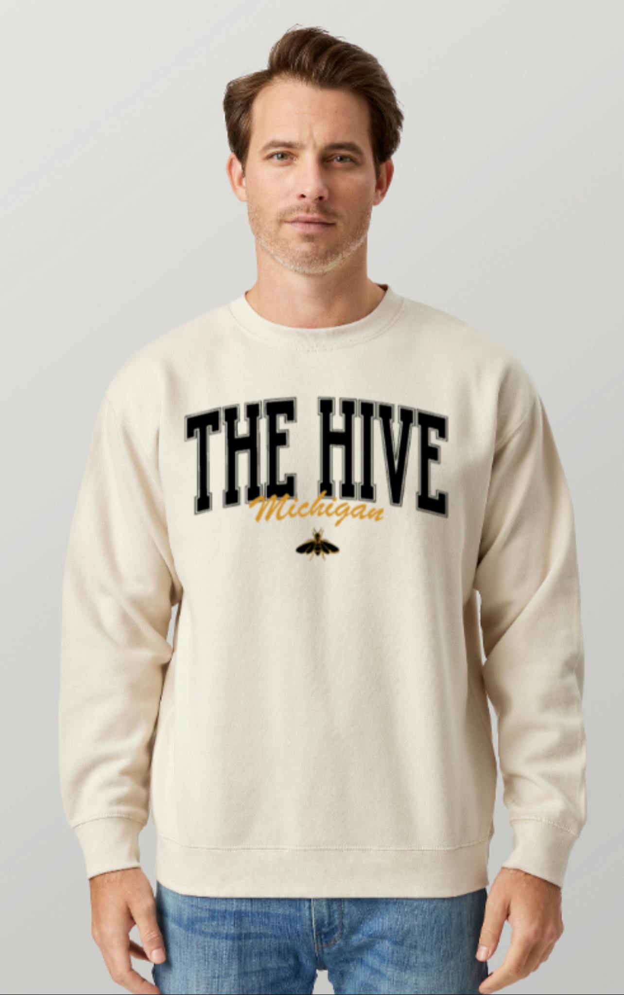 The Hive University Crewneck Sweatshirt | Cream | Apparel