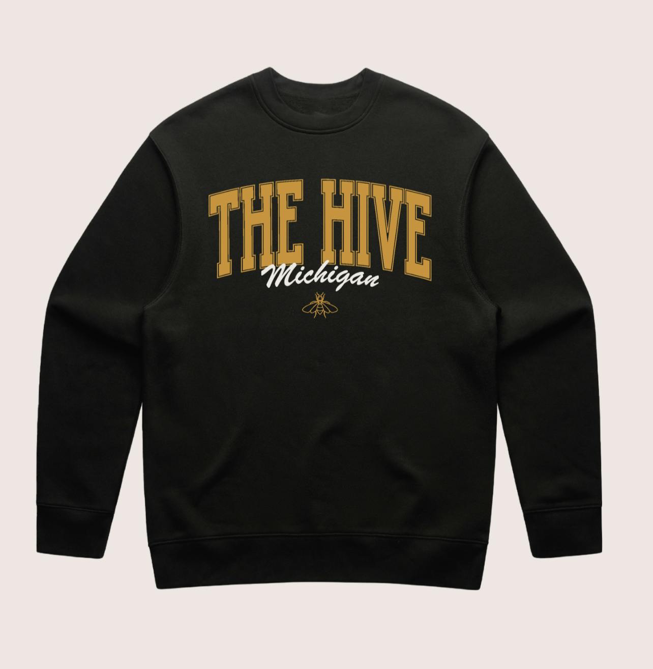 The Hive University Crewneck Sweatshirt | Black | Apparel