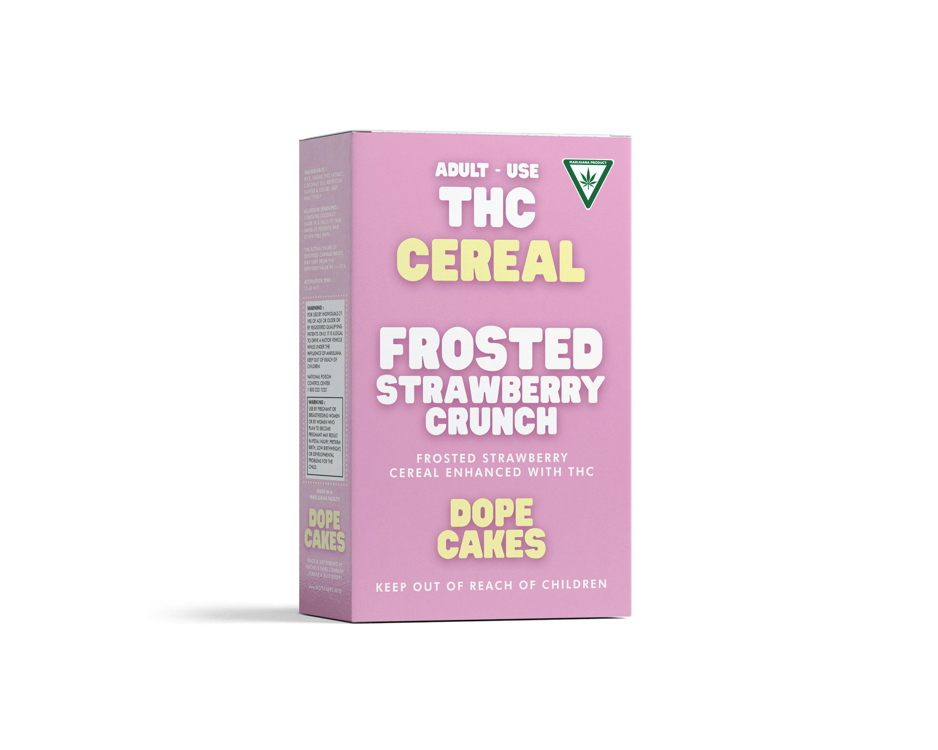 Dope Cakes 120mg THC Frosted Cereal - Strawberry Crunch | Baked Goods | 120