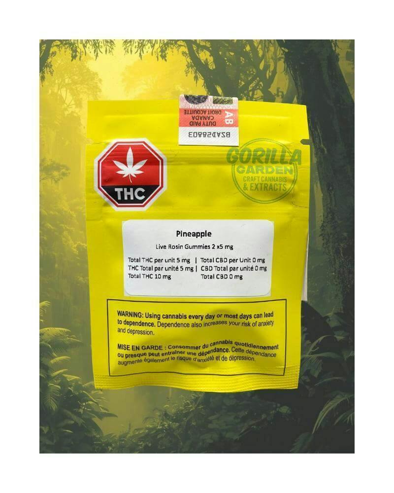 Pineapple Live Hash Rosin Soft Chews | Gummies | 2pk | 5mg/ea
