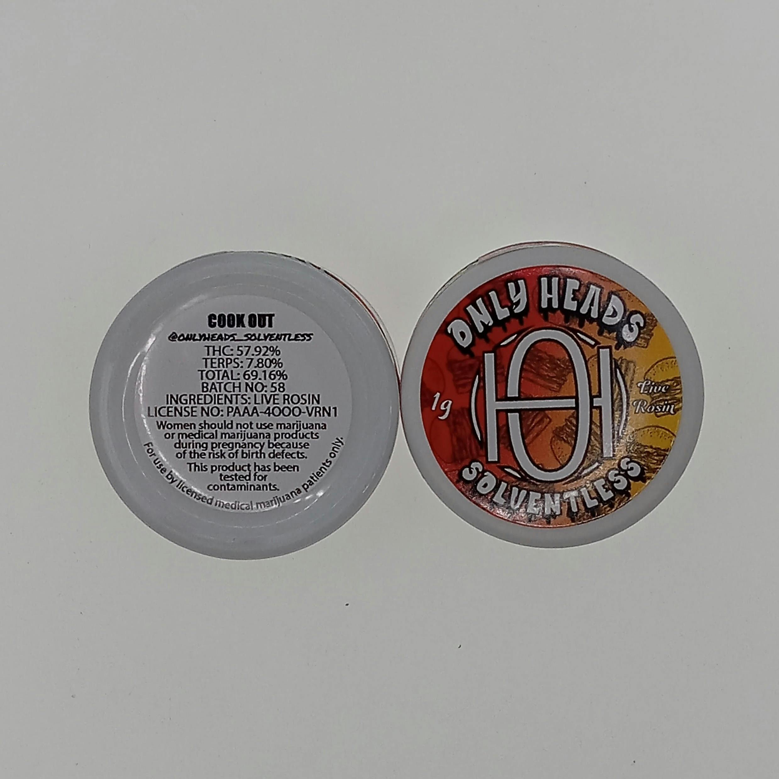 Cookout | Solventless | Rosin | 1g