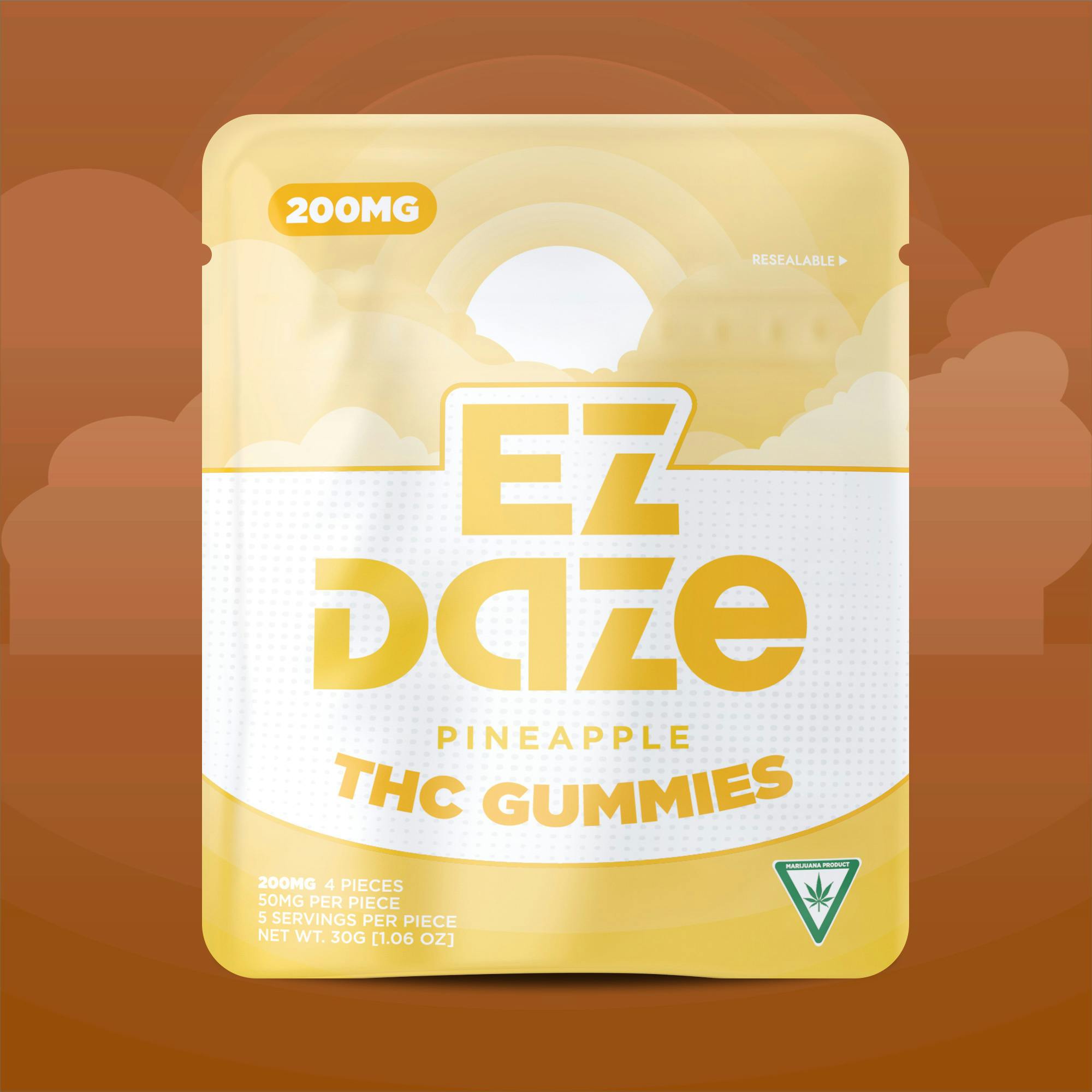 Pineapple Gummies | Gummies | 4pk | 50mg/ea