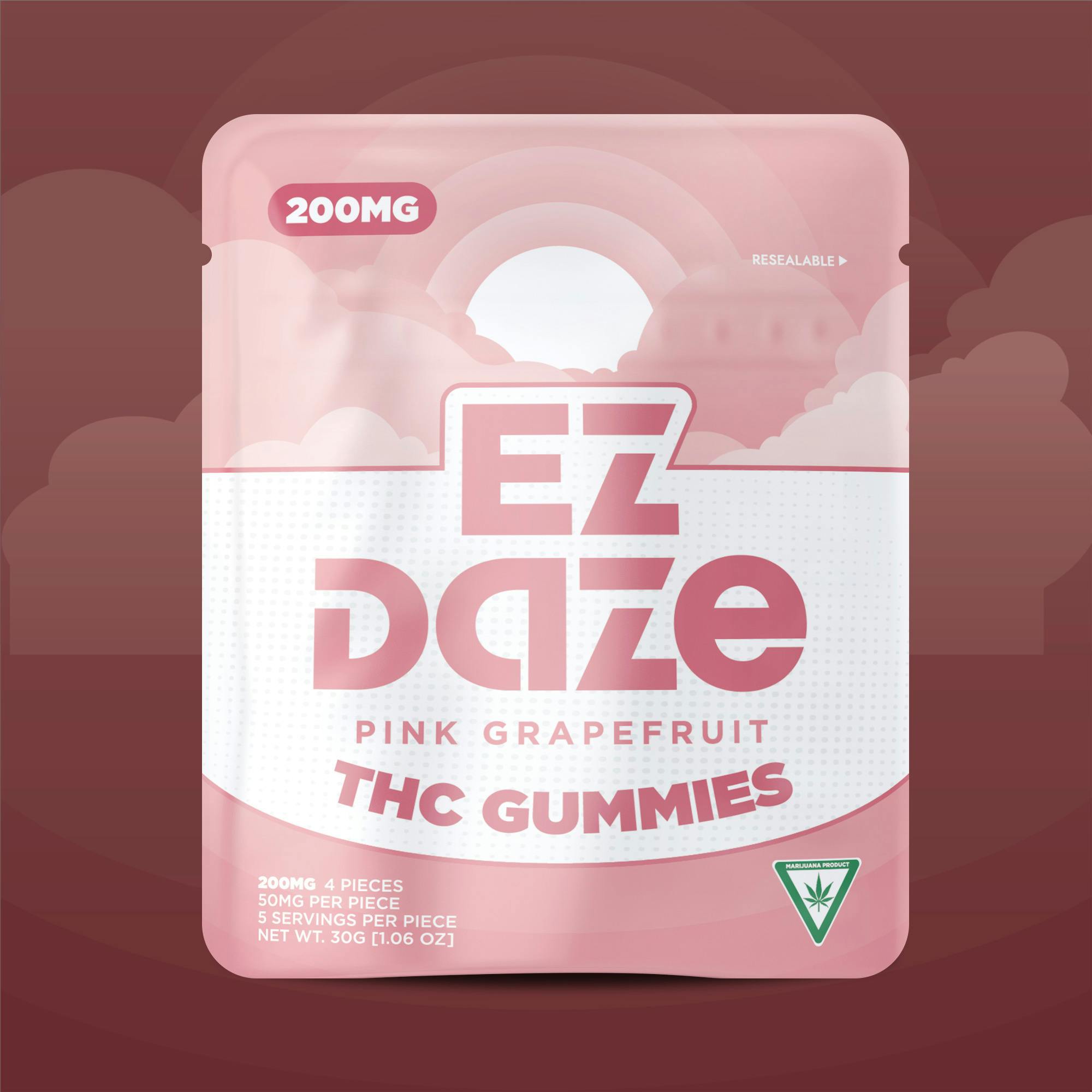 Pink Grapefruit Gummies | Gummies | 4pk | 50mg/ea