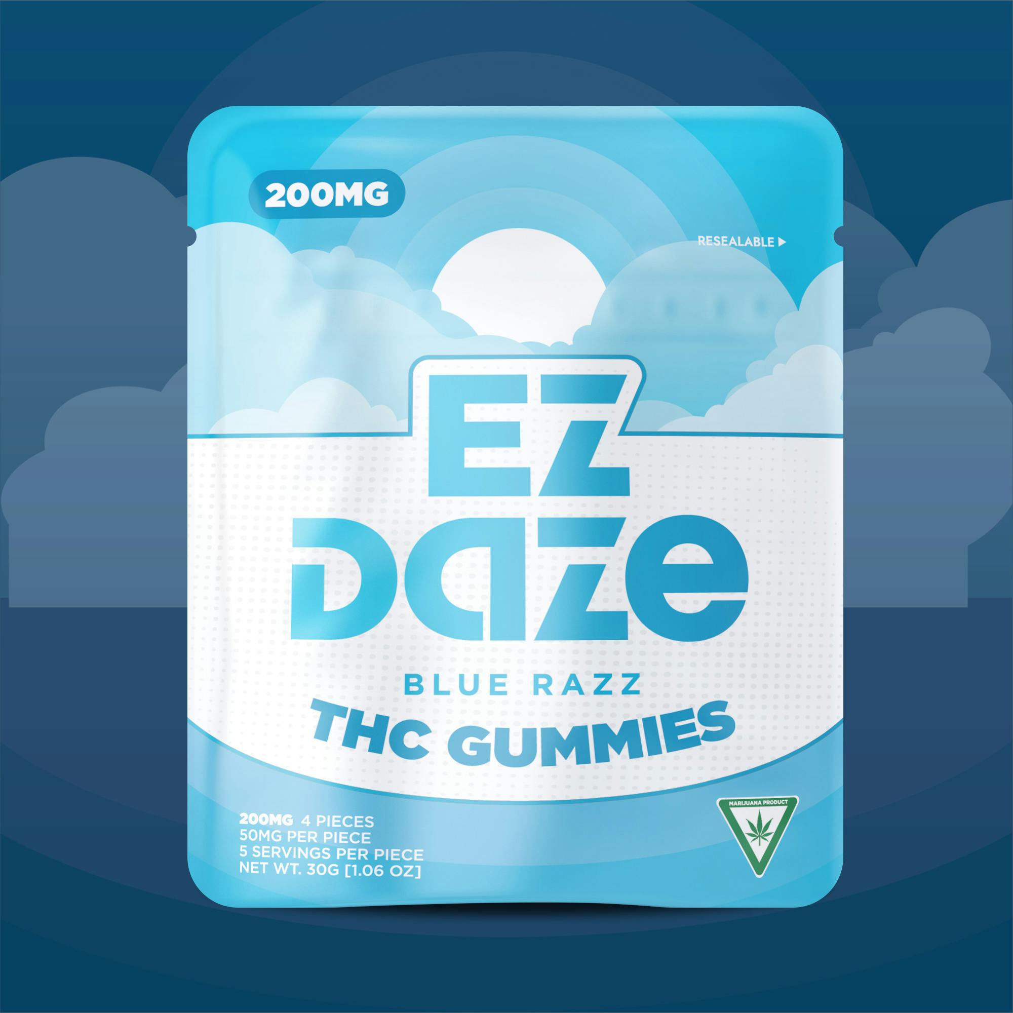 Blue Razz Gummies | Gummies | 4pk | 50mg/ea