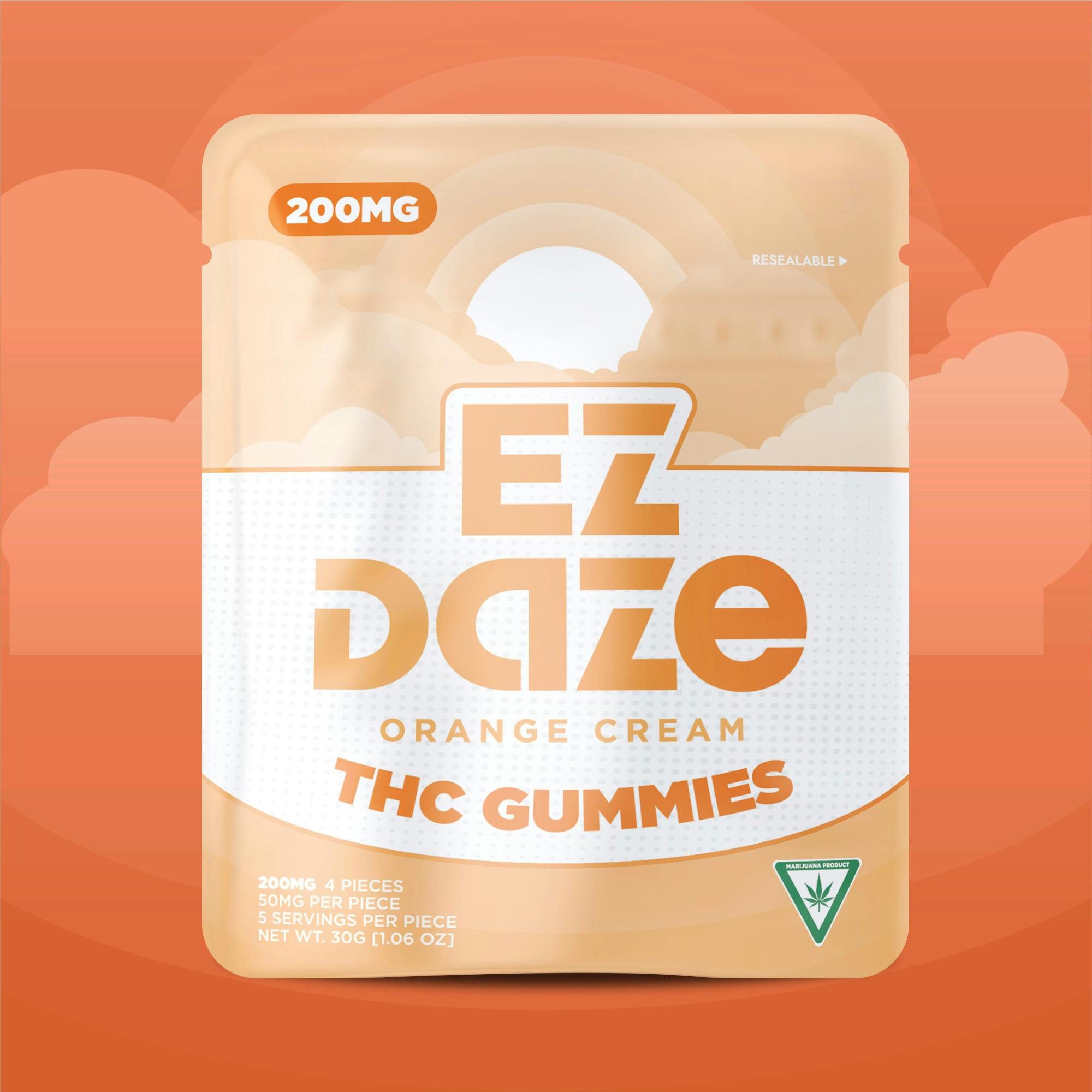 Orange Cream Gummies | Gummies | 4pk | 50mg/ea