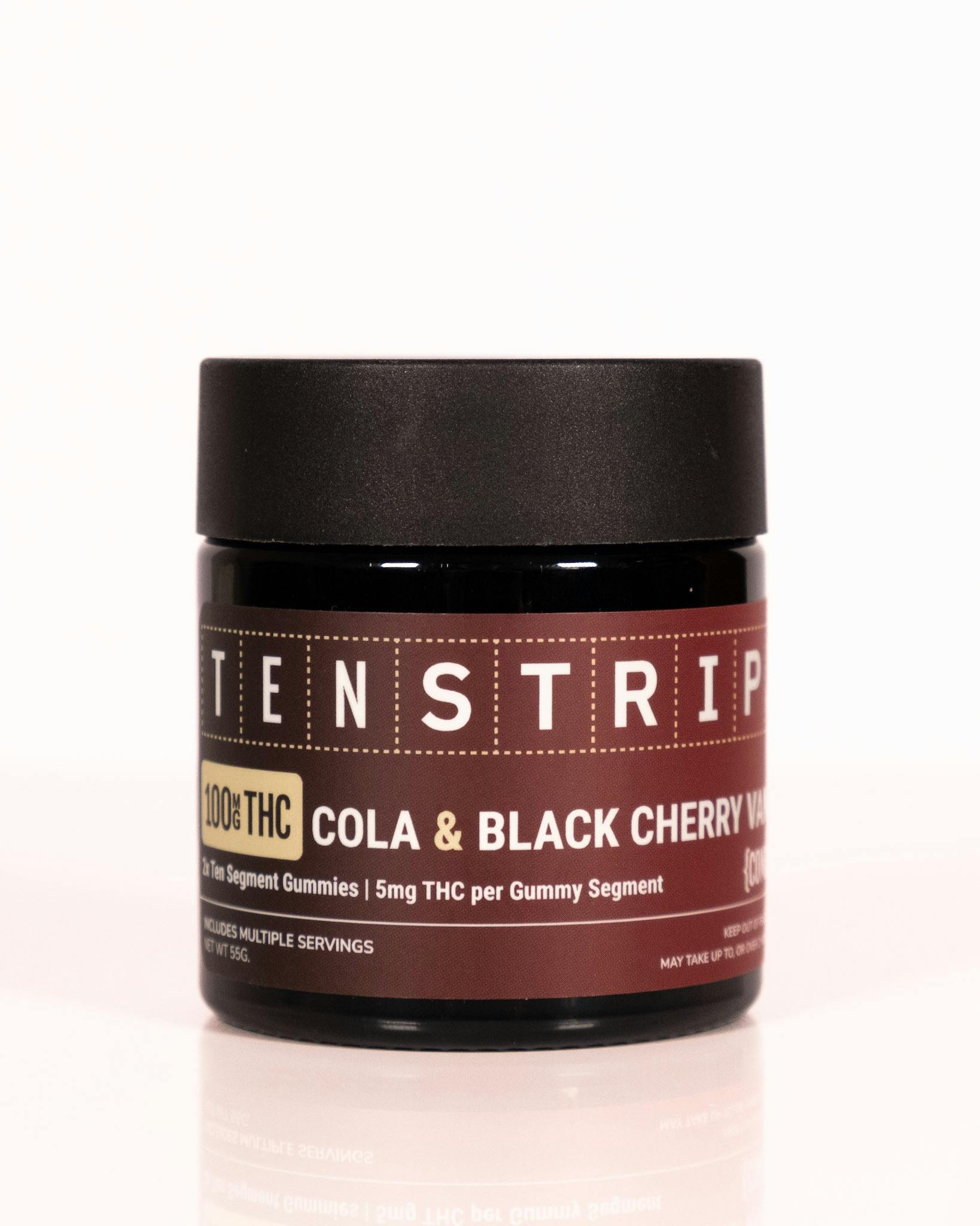 TenStripz | Cola & Black Cherry Vanilla Gummies | 100mg | 20ct | 5mg/ea
