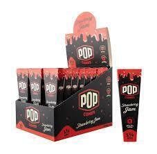 Pre-Rolled Cones Pop 1.25 6pk Strawberry Jam Flavor Tip | Accessories