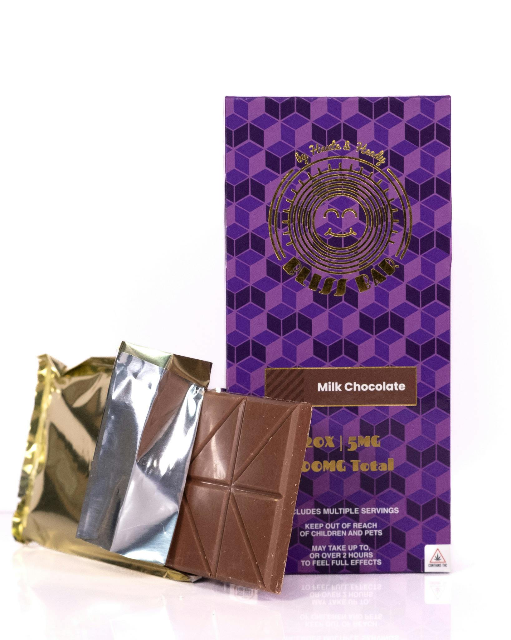 Bliss Bar | Milk Chocolate Chocolates | 100mg | 20ct | 5mg/ea