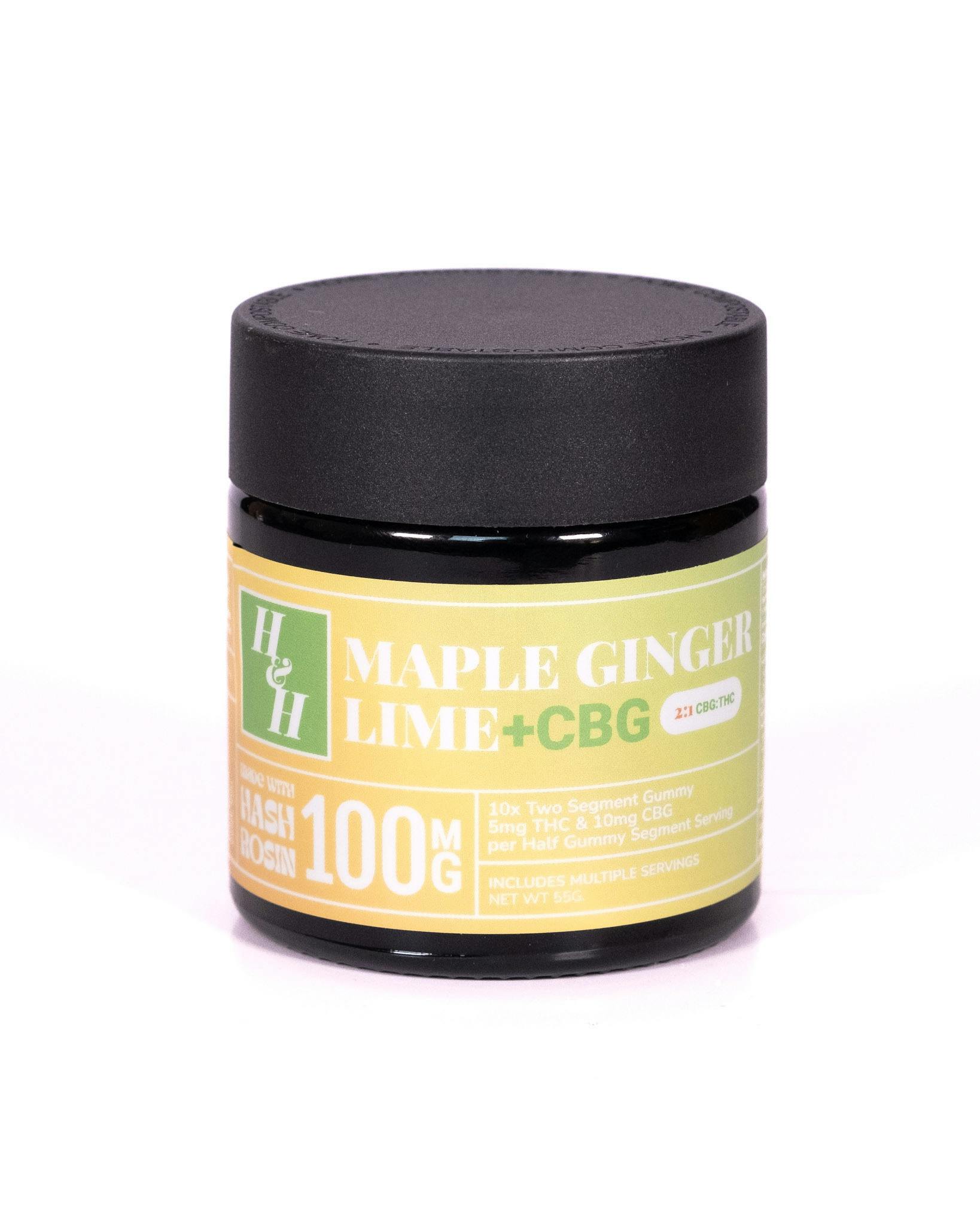 Maple Ginger Lime 1:2 THC:CBG Gummies | 100mg | 20ct | 5mg/ea by Haute & Heady