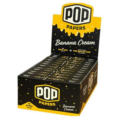 Pop Paper King Size Paper and Flavoured Tips Banana Cream | Accessories