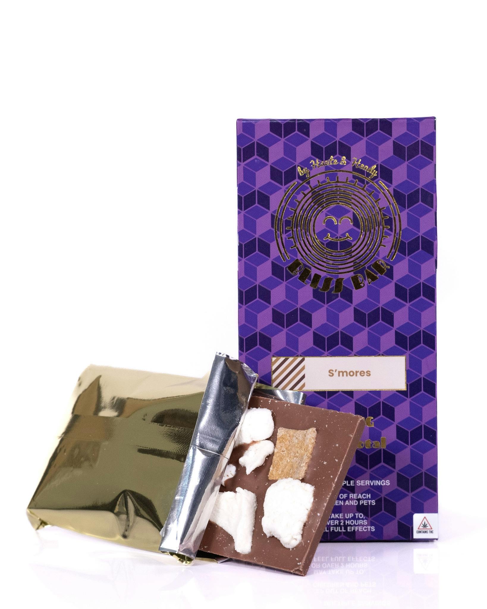 Haute & Heady | Bliss Bar | S'mores Chocolates | 100mg | 20ct | 5mg/ea by Haute & Heady