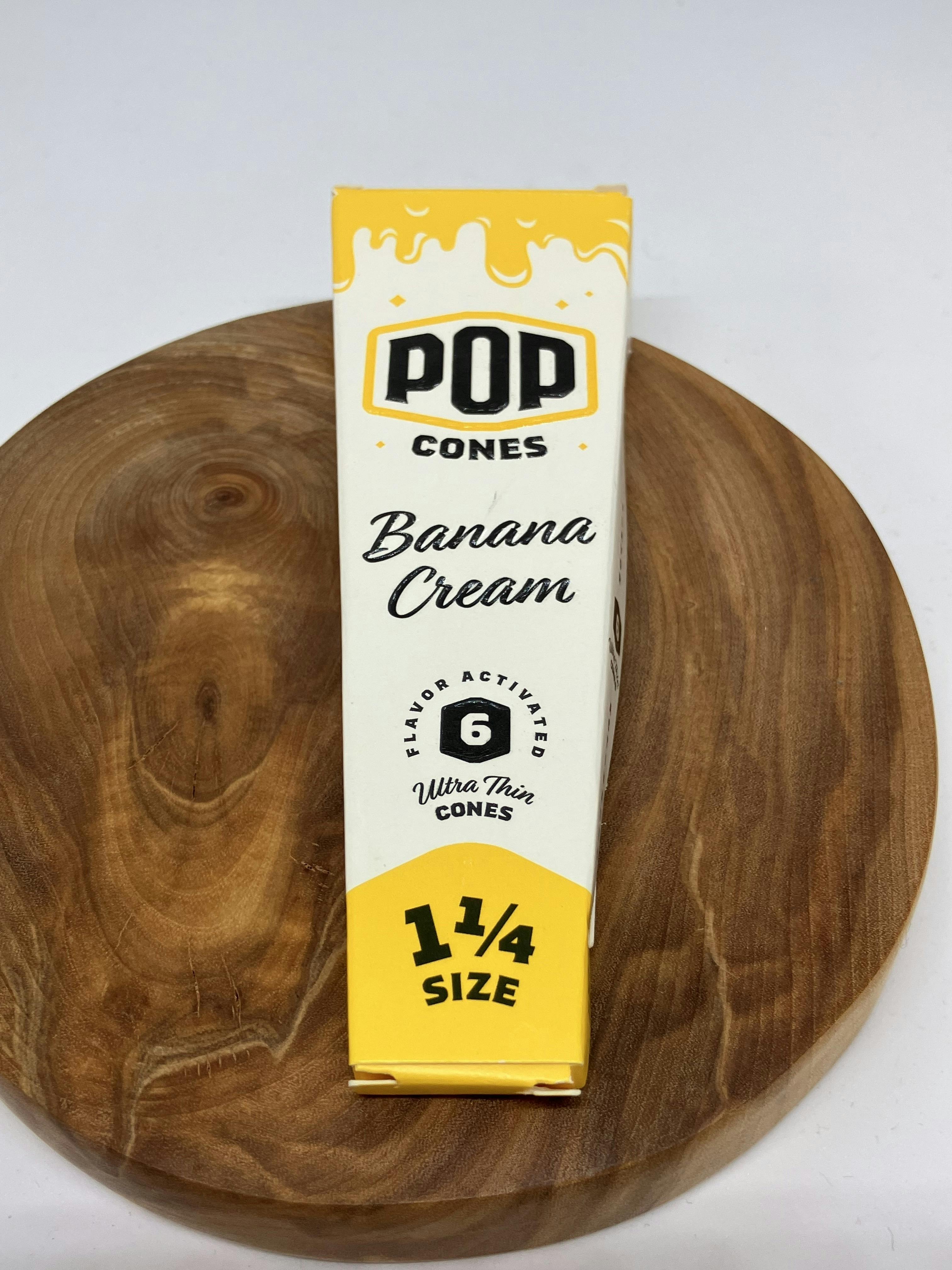 Pop | Ultra Thin 1 1/4” Flavor Activated Cones 6Pk | Banana Cream | Accesso at Pure Dakota Health of Bismarck