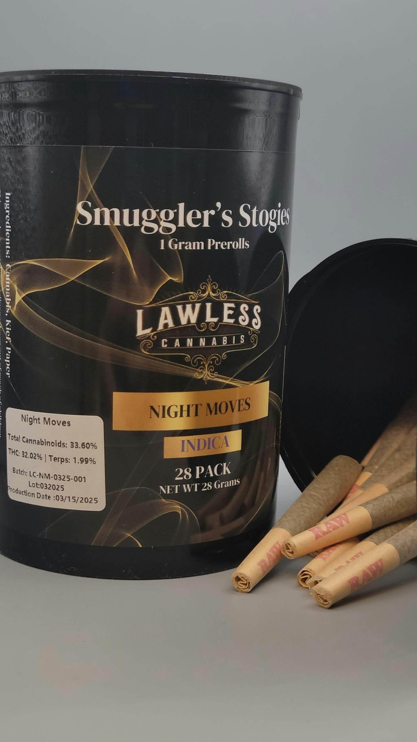 Night Moves | Infused Joints | 1g | 28pk