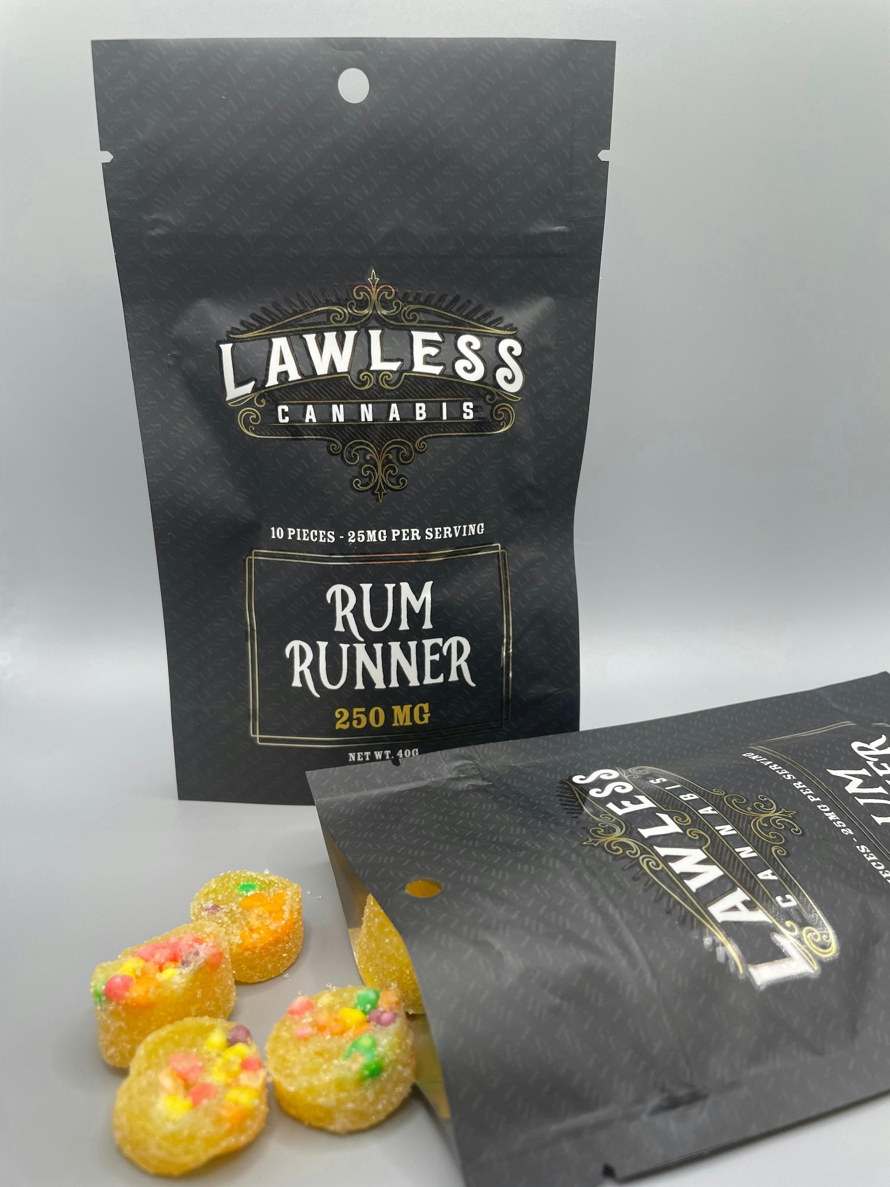 Lawless Gummies -Rum Runner 250mg | Gummies | 10pk | 25mg/ea