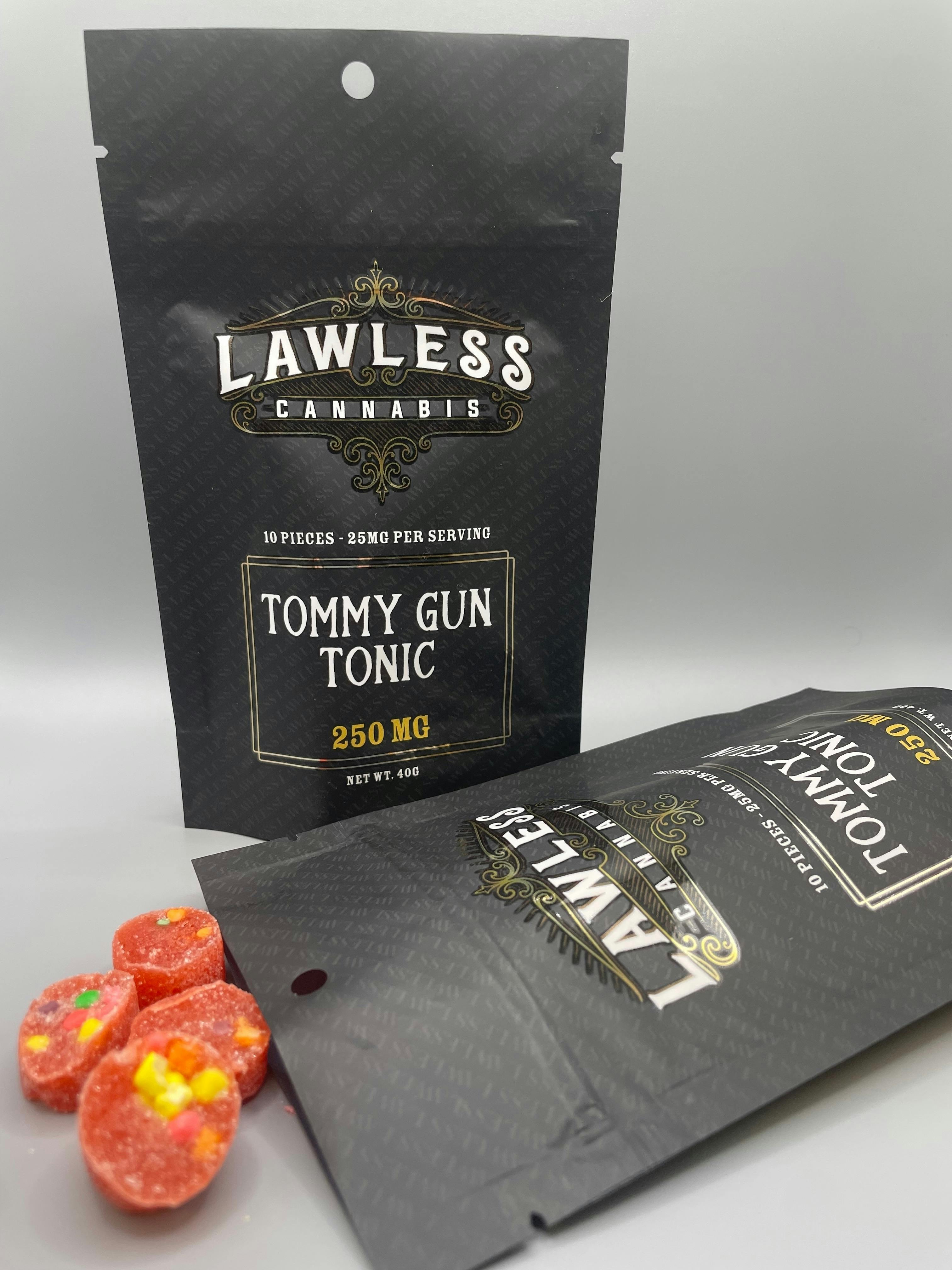 Lawless Gummies -Tommy Gun 250mg | Gummies | 10pk | 25mg/ea